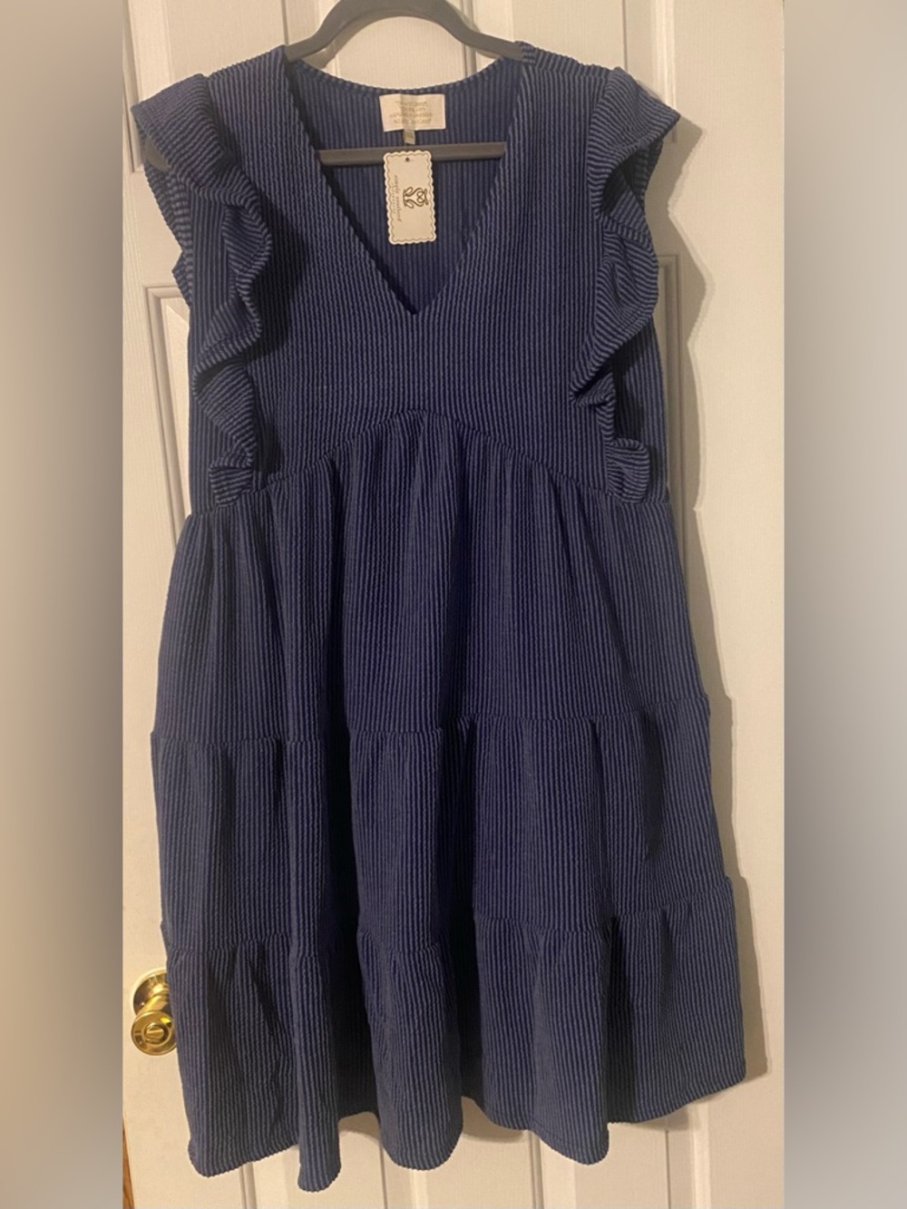 Simply Southern Navy Ruffle Tiered Dress